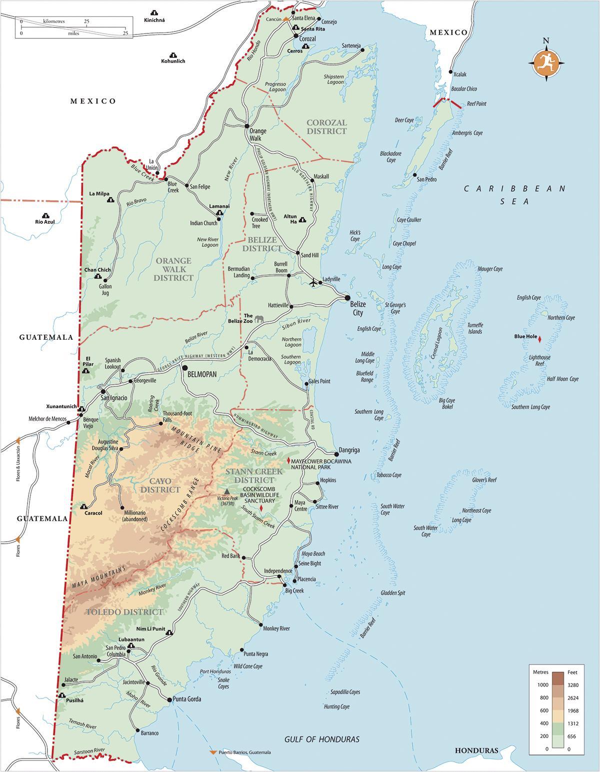 карта Белізу
