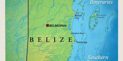 Карта Беліз вітрильний спорт