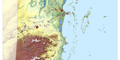 Карта топографічна Беліз