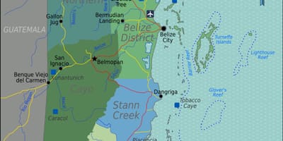 Карта врожаю кайе Беліз